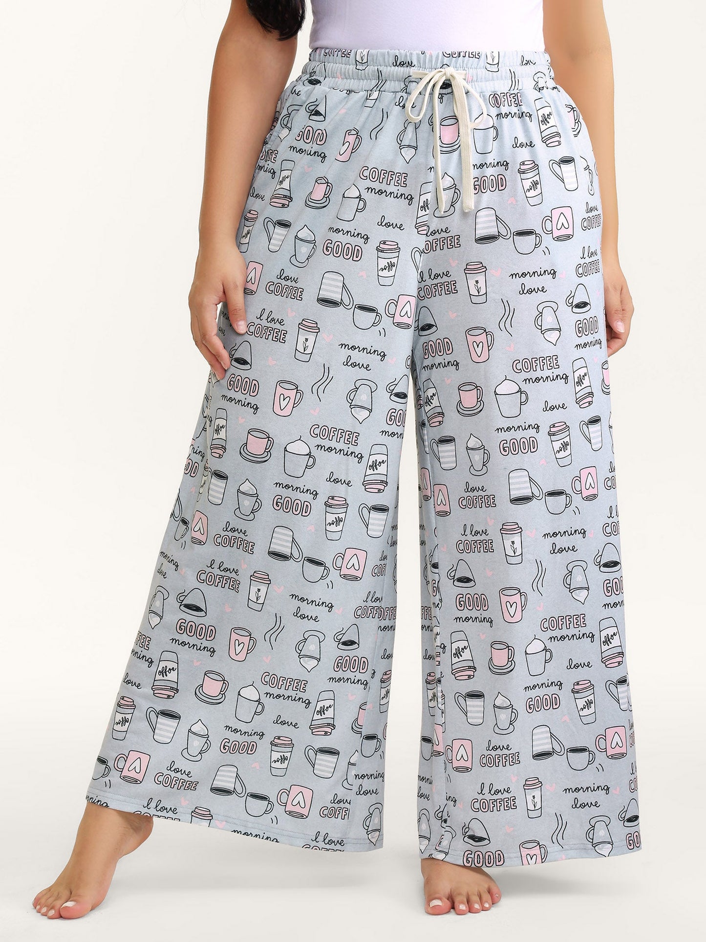 Morning Coffee Wide-Leg Lounge Bottoms