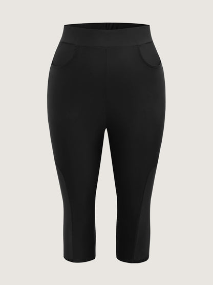 Sheer Skinny-Fit Crop Swim Bottoms
