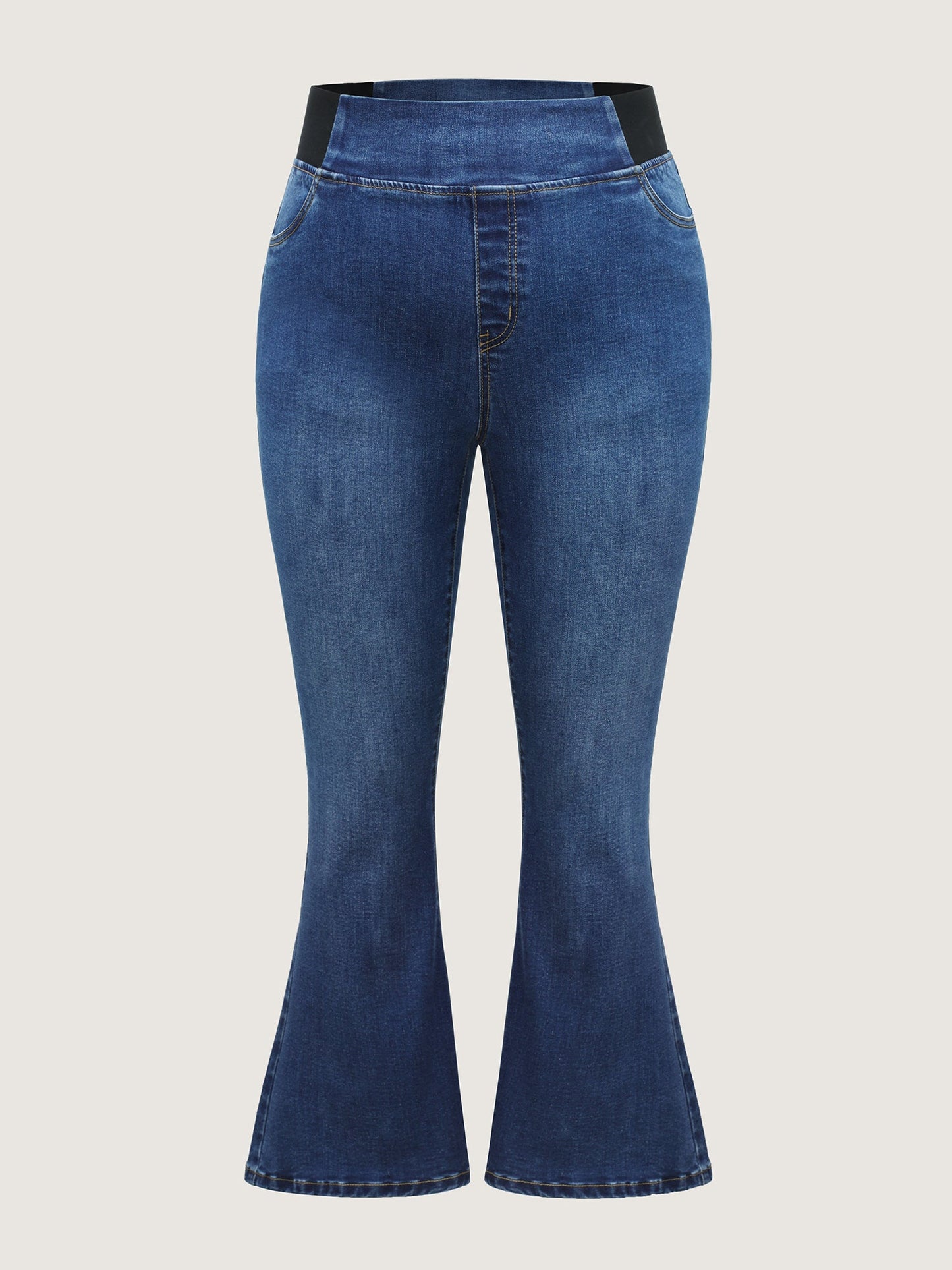 Tapered Stretchy Waist Bootcut Jeans