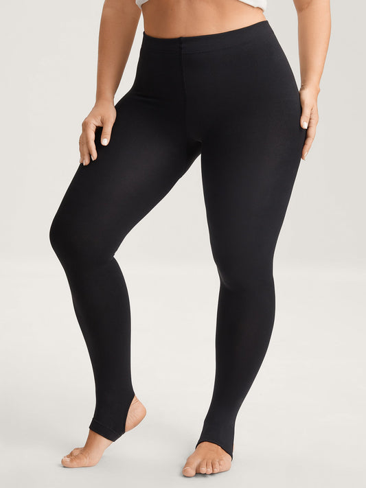 Stretch Solid Stirrup Tights