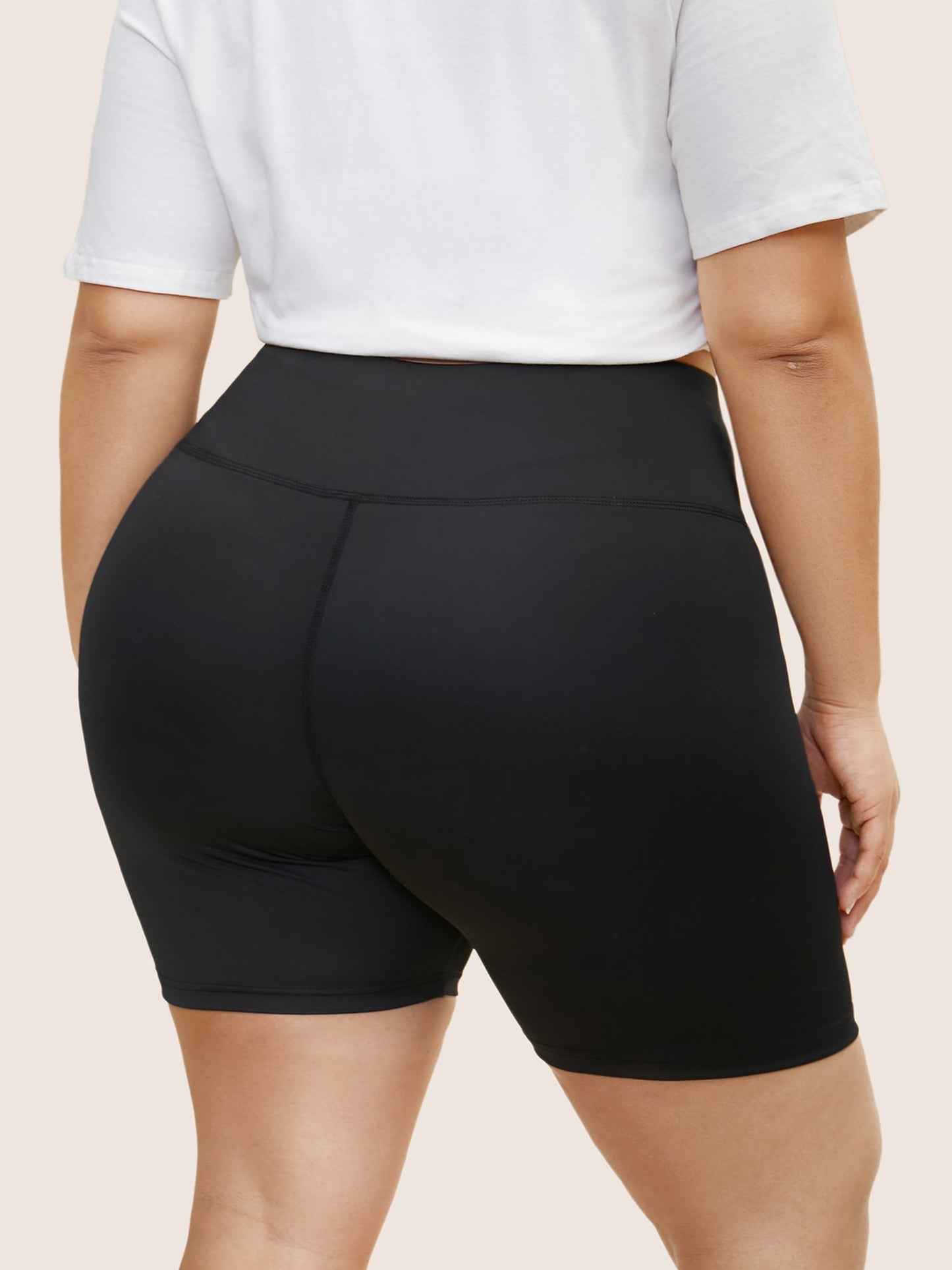 Letter Print Wideband Waist High Rise Pants