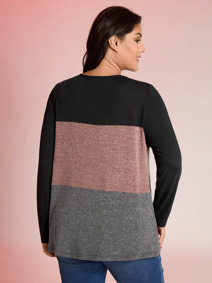 Colorblock Side Drawstring T-Shirt