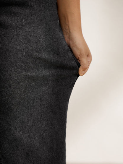 Vintage Wash Stretchy Straight-Leg Jeans