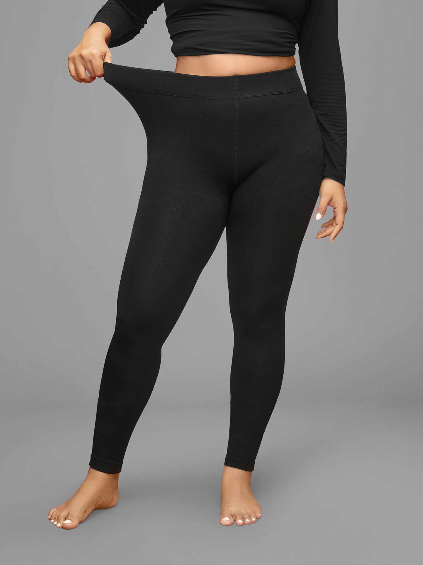Light Fleece High-Waisted Legging Tights Stocking