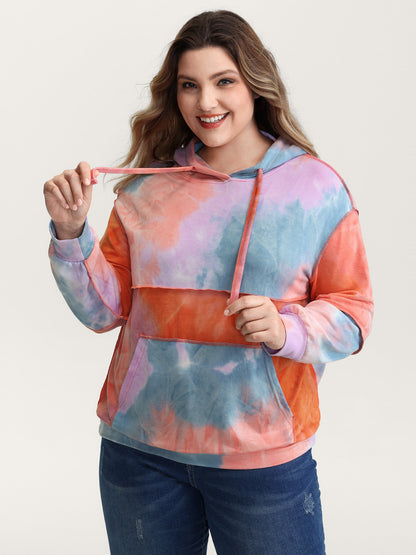 Colorful Relaxed-Fit Pockets Hoodie