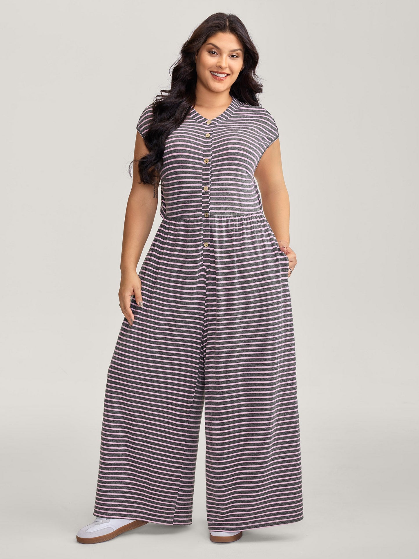 Easy Peezy Cut-Out Stretchy Waist Jumpsuit