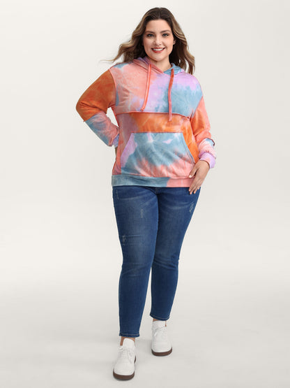 Colorful Relaxed-Fit Pockets Hoodie