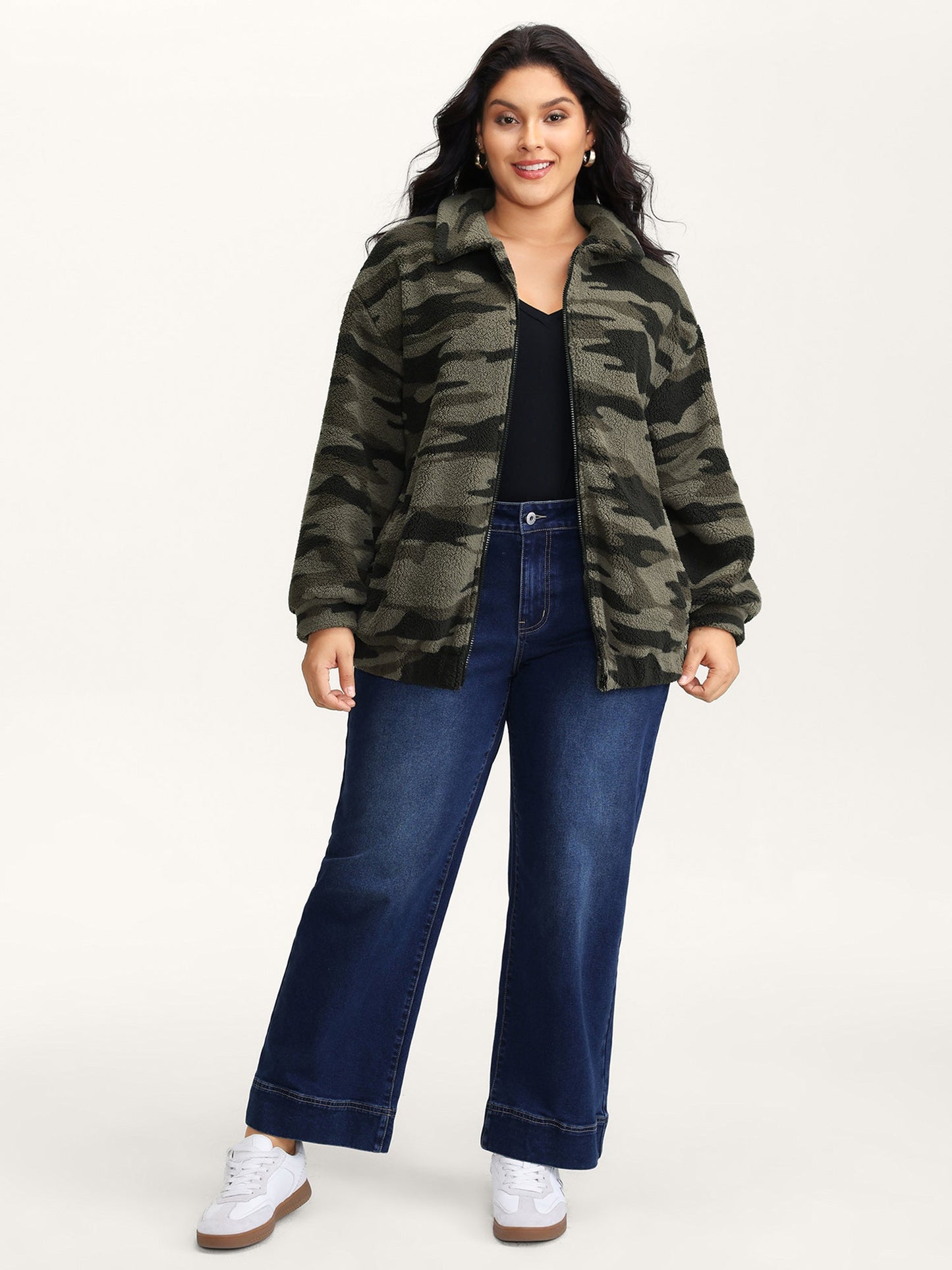 Camouflage Zipper Pocket Jacket