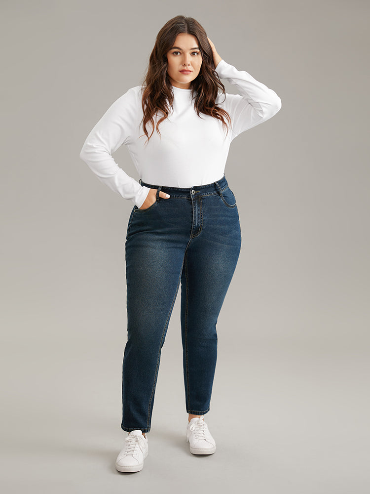 Dark Wash High Stretch Skinny Jeans