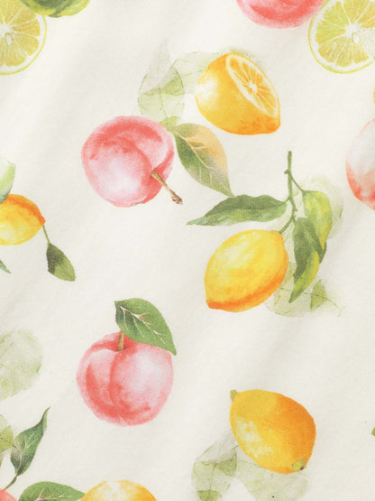 Fruity Fun Print Cut-Out Midi Dress