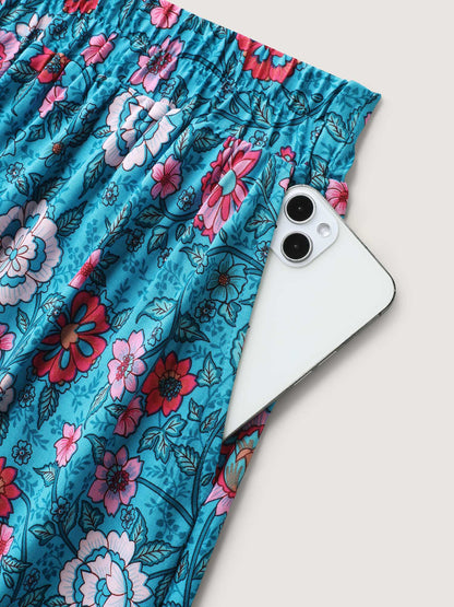 Floral Fun Wide-Waist Maxi Skirt