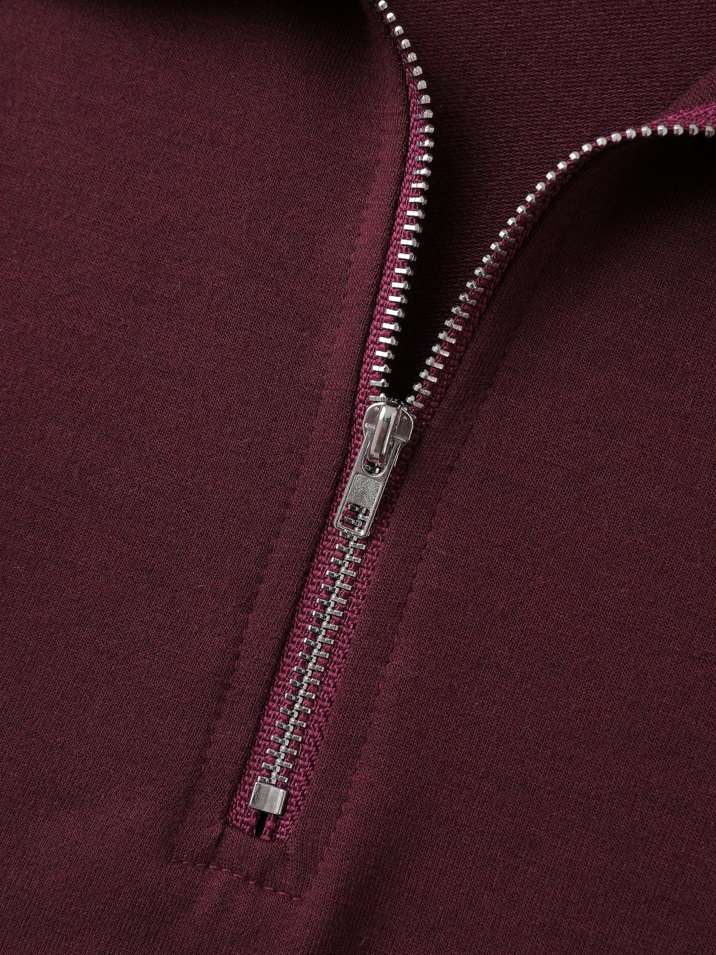 Half Zipper Adjustable Solid Sweatshirt