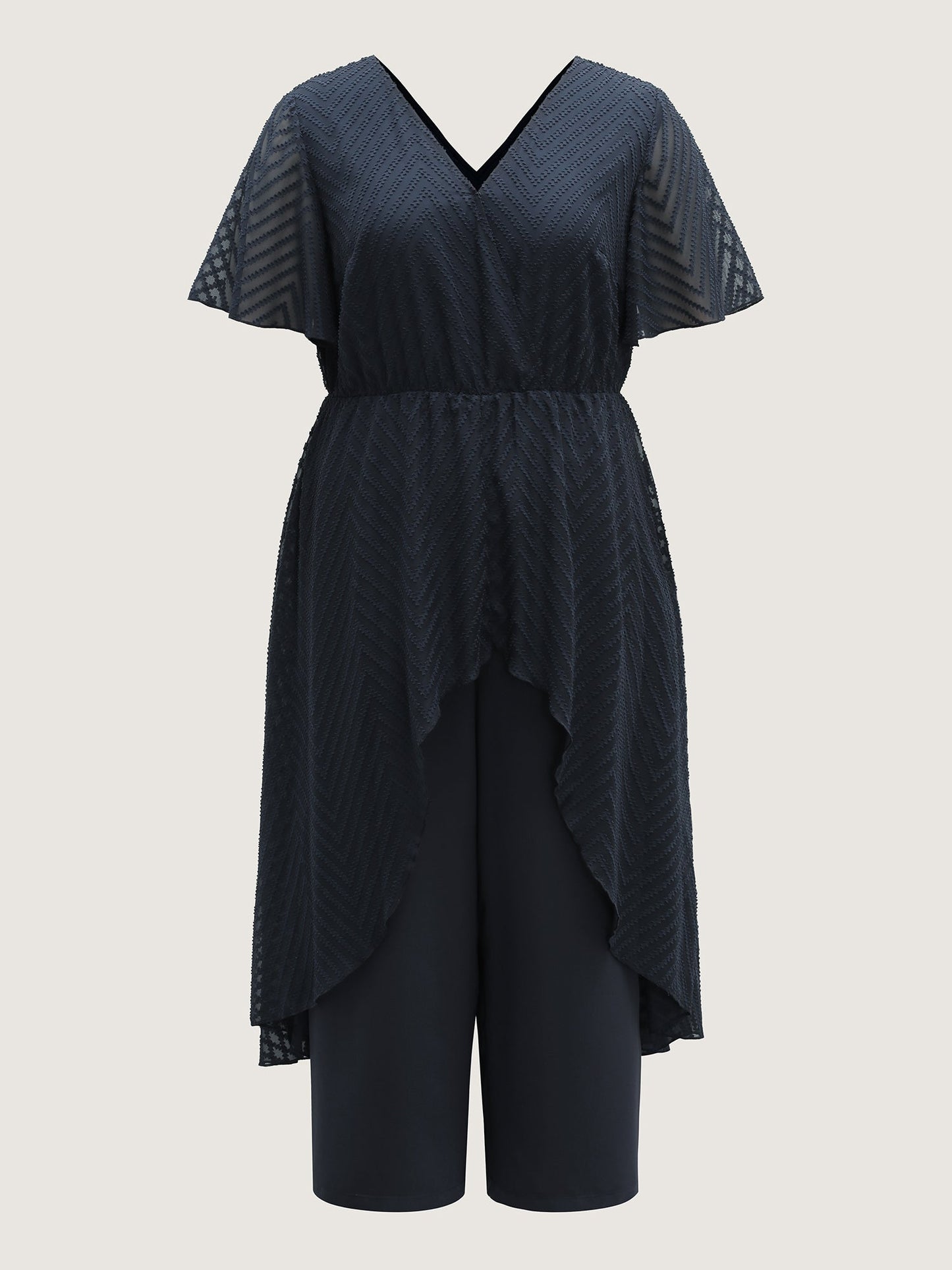 2-in-1 Tummy-Friendly Ruffled Jumpsuit