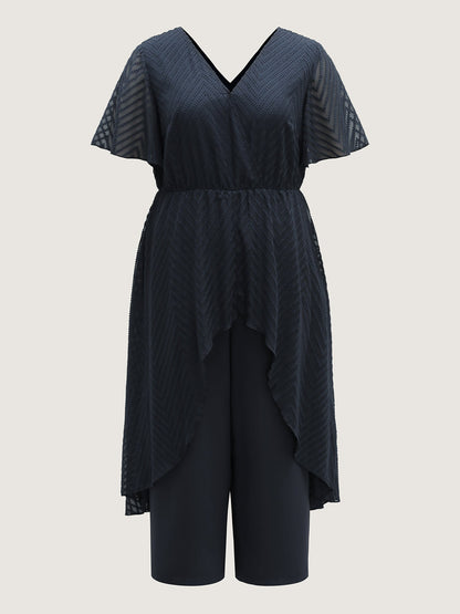 2-in-1 Tummy-Friendly Ruffled Jumpsuit
