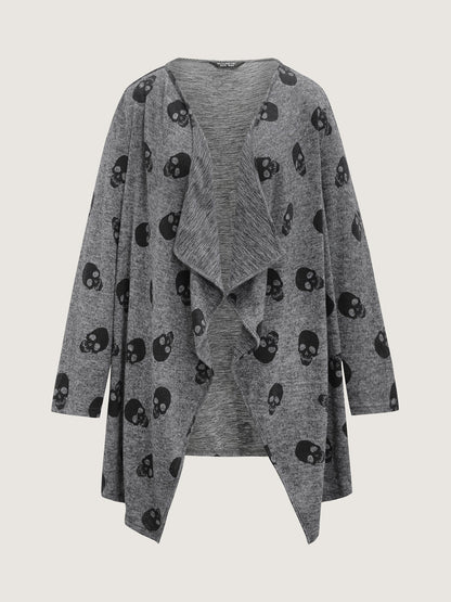 Skulls Everywhere Asymmetrical Edge Jacket