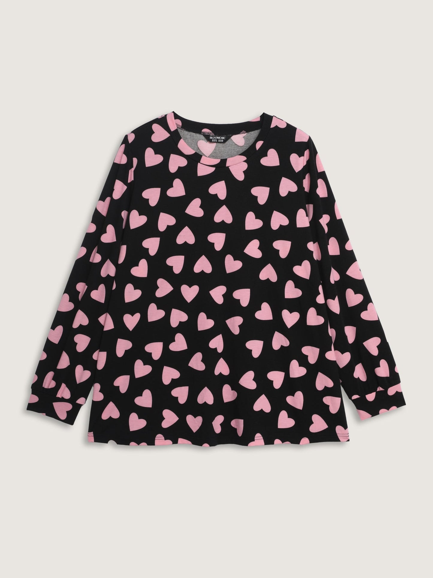 Sweet Hearts Stretchy Waist Knit Loungewear Set