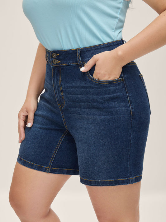 Classic Straight-Leg Denim Shorts