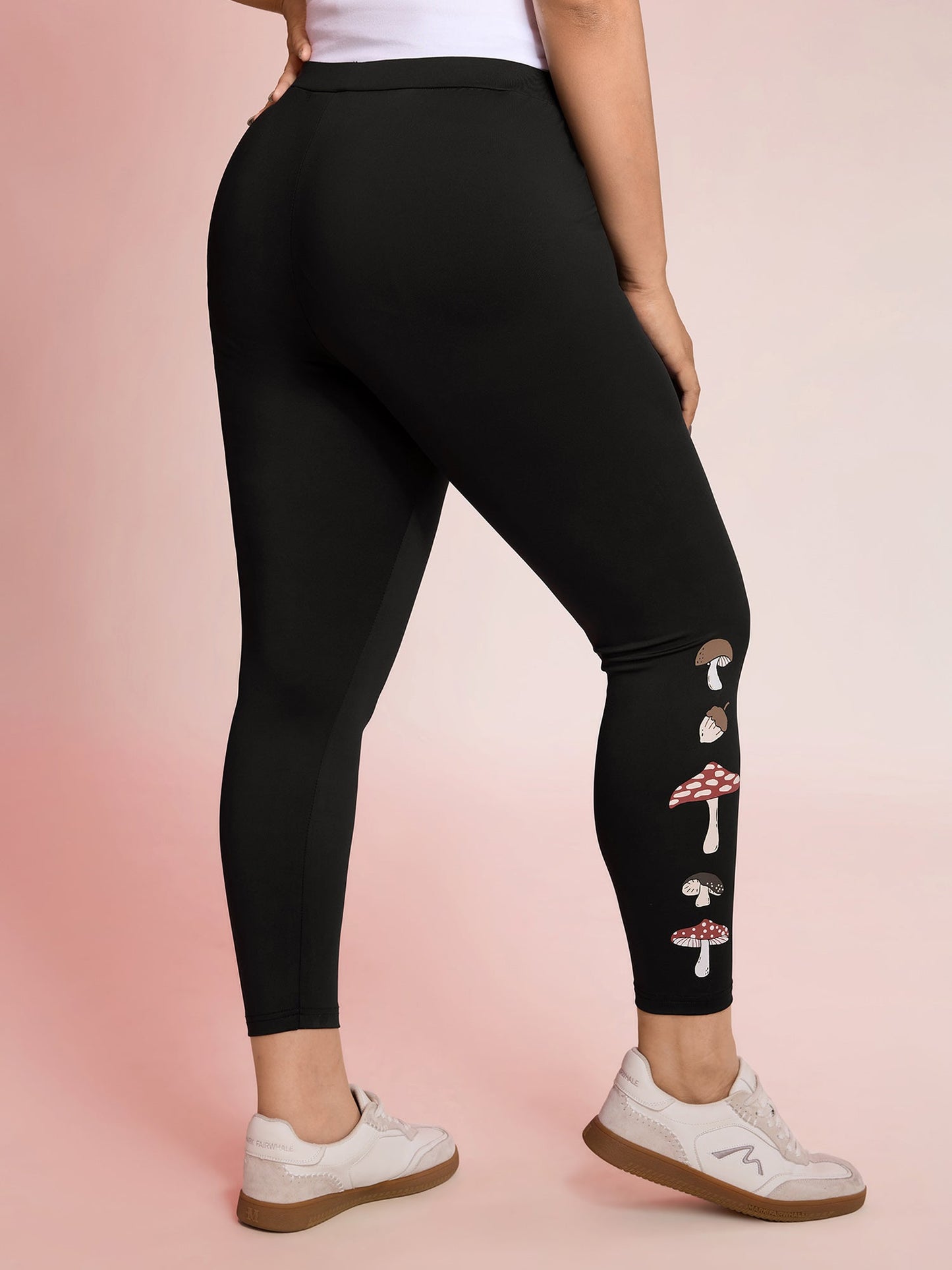 Mushroom Print Skinny-Fit Leggings