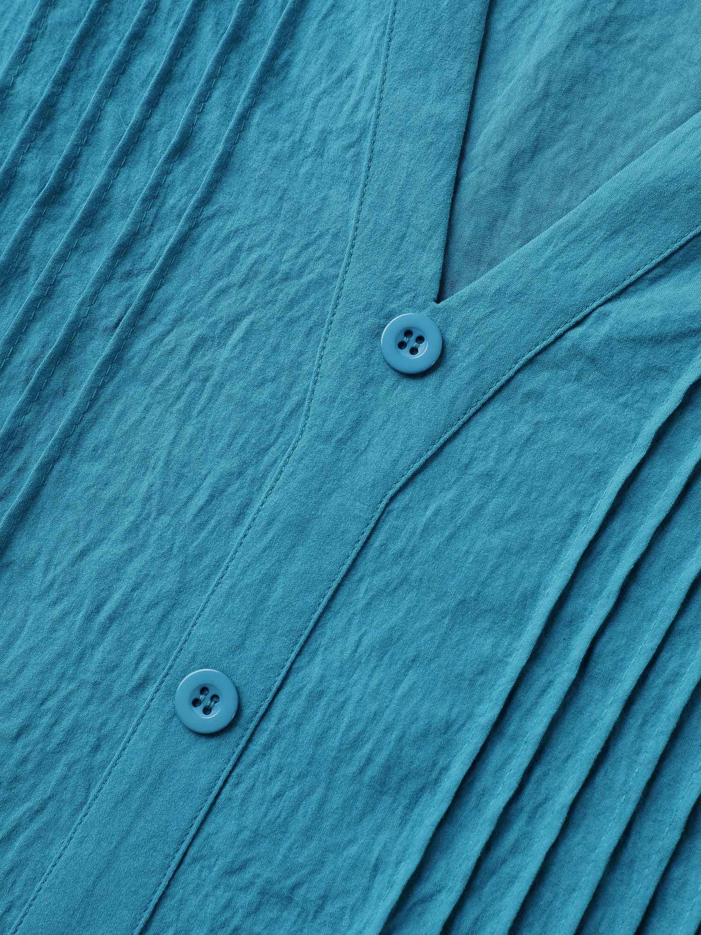 Toothpick Pleat Relaxed Fit Tiered Midi Dress
