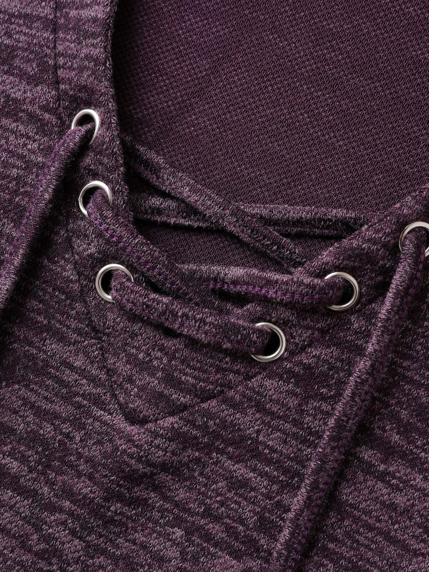 Heather Neck Cross-Tie Hoodie