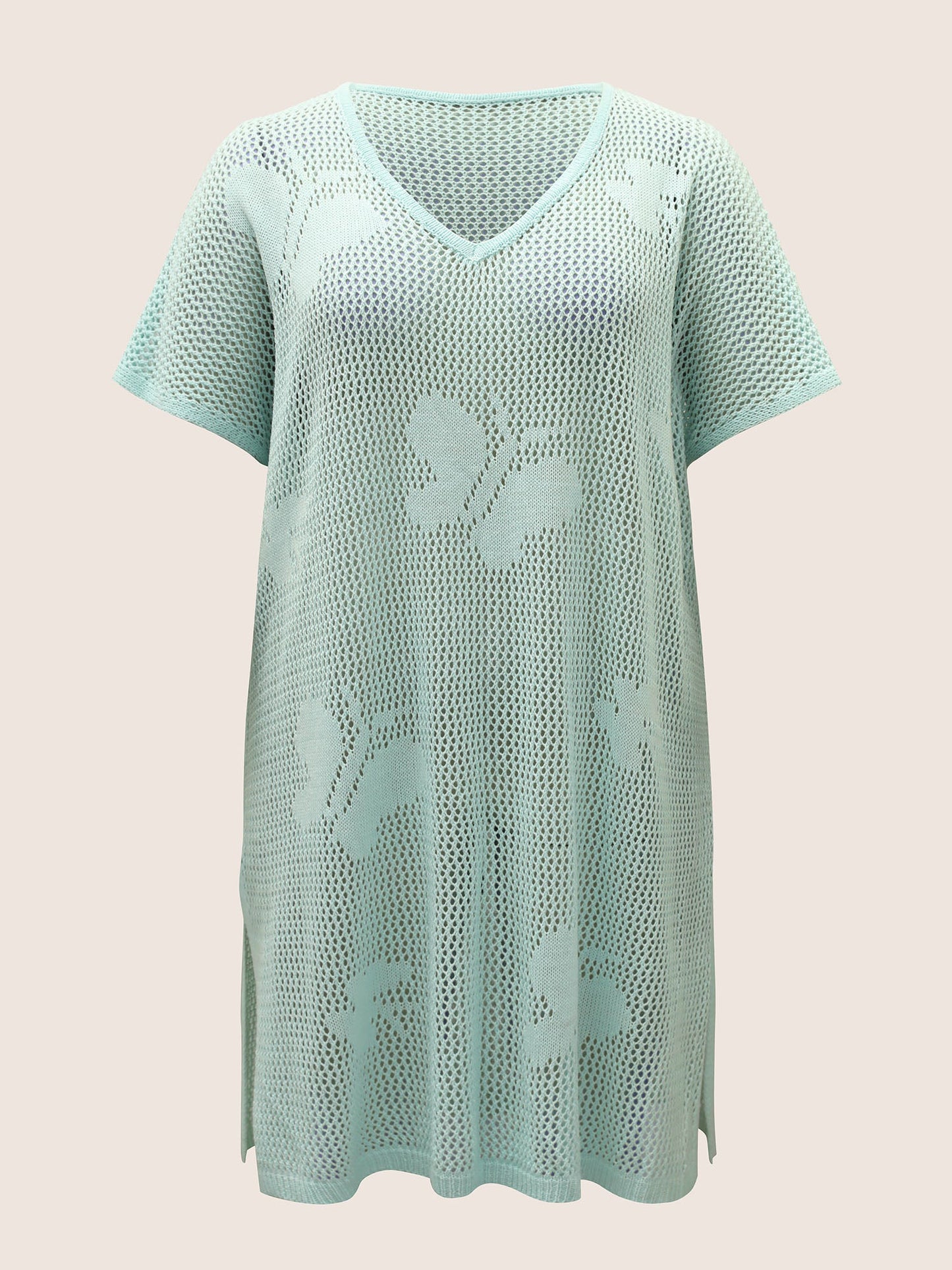 Butterfly Cut Out Slit Hem Swim Cover Up