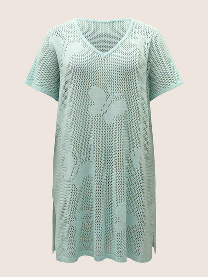 Butterfly Cut Out Slit Hem Swim Cover Up