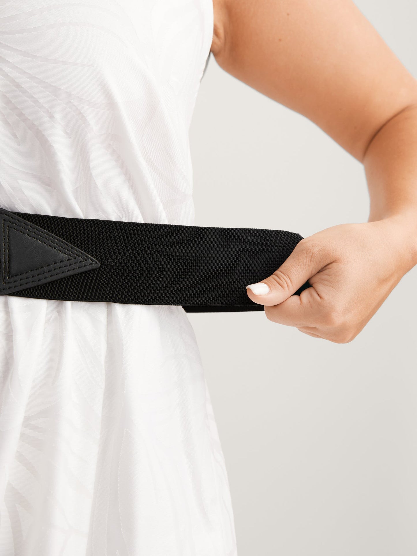 Metal Buckle Stretch Wide Belt