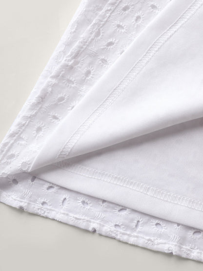 Cotton Eyelet Embroidered Tank Top