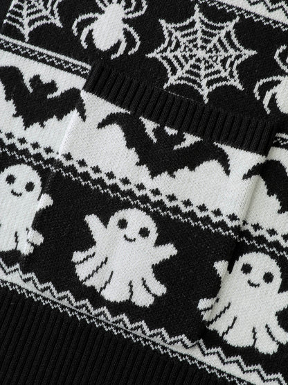 Halloween Elements Jacquard Knit Cardigan