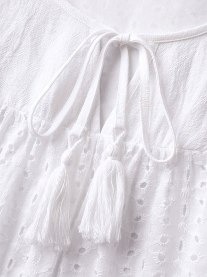 Cotton Eyelet Embroidered Tank Top