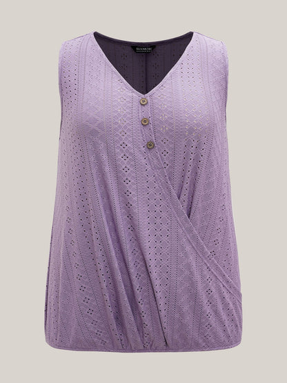 Textured Button-Front Vest