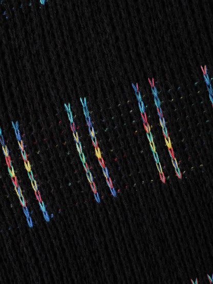 Striped Textured Gradual Color Change Pullover
