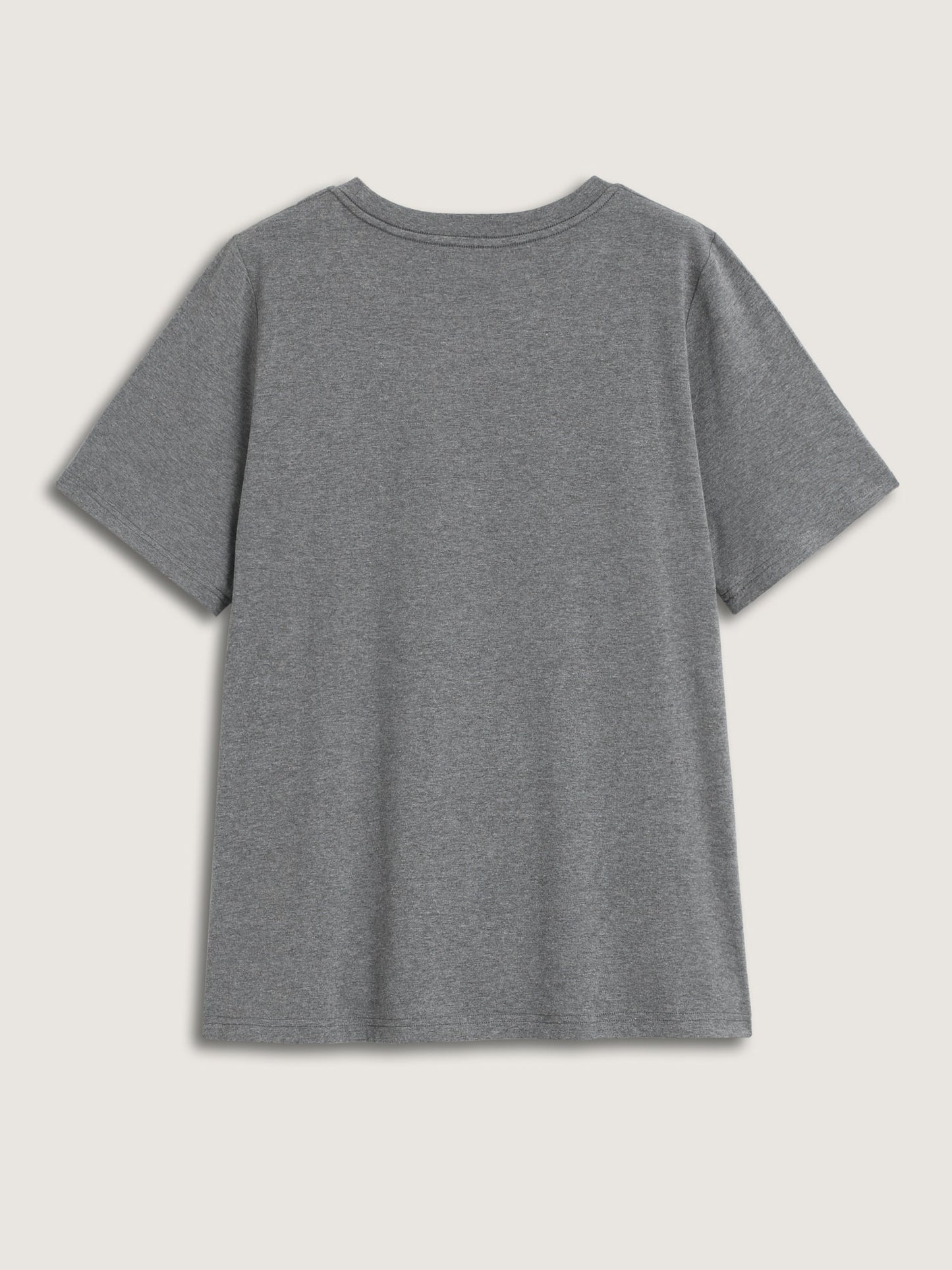 Hey Cat V-Neck Solid T-Shirt