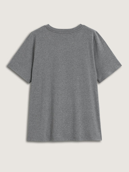 Hey Cat V-Neck Solid T-Shirt