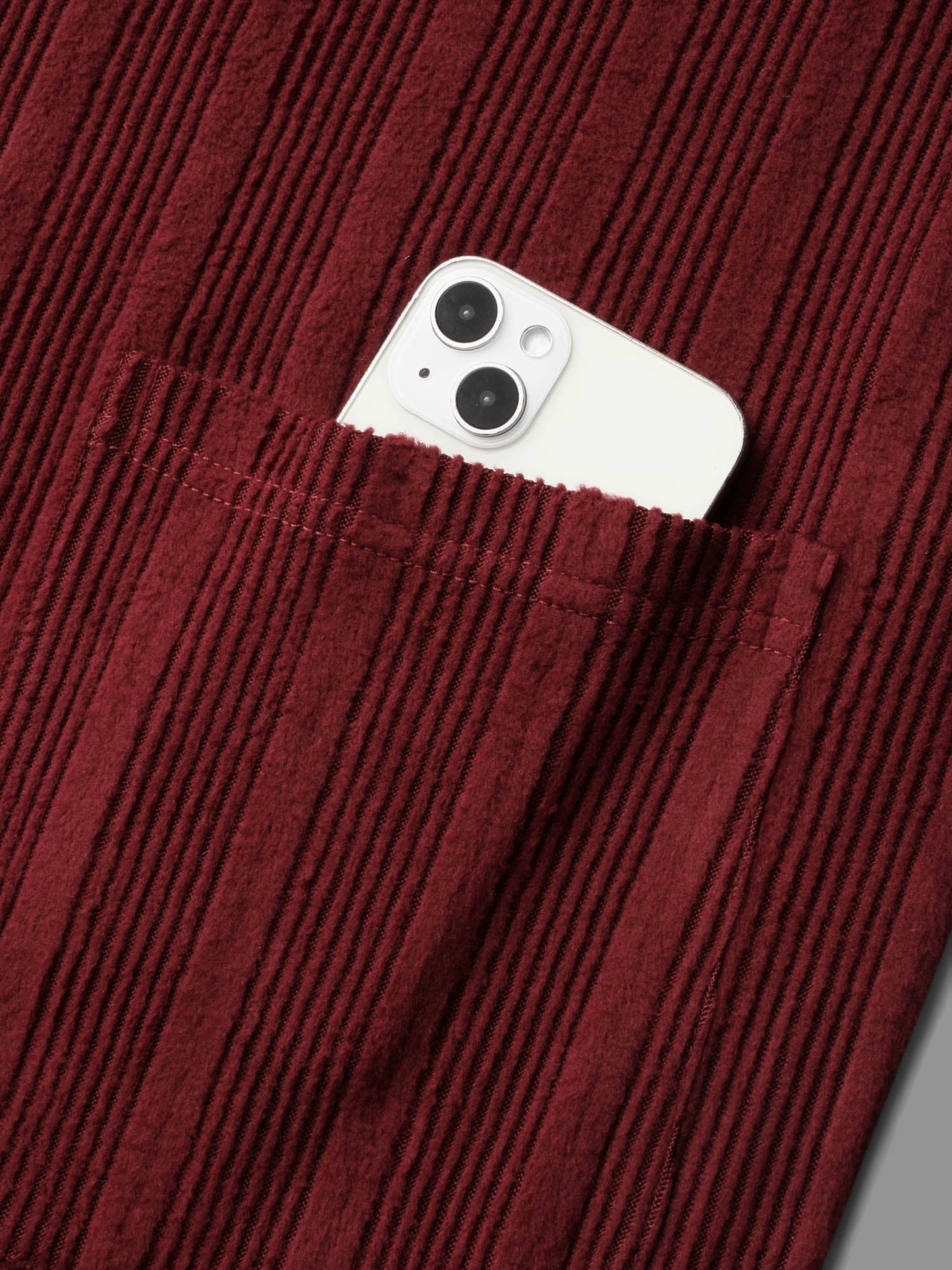 Textured Pockets Straight Leg Overall