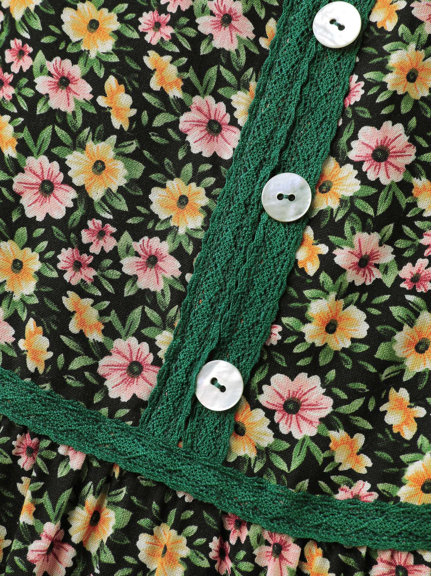 Dense Floral Print Stretchy Waist Maxi Dress