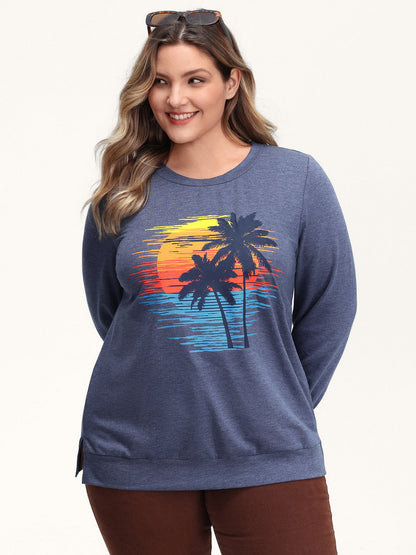 Heather Island Pattern Sweatshirt