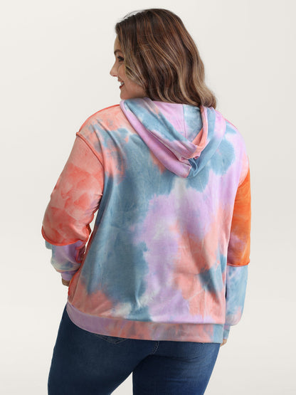 Colorful Relaxed-Fit Pockets Hoodie
