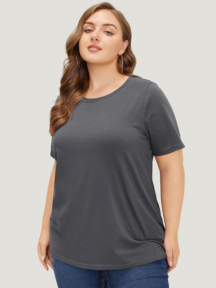 Sun & Moon Print Graphic Round Neck T-shirt