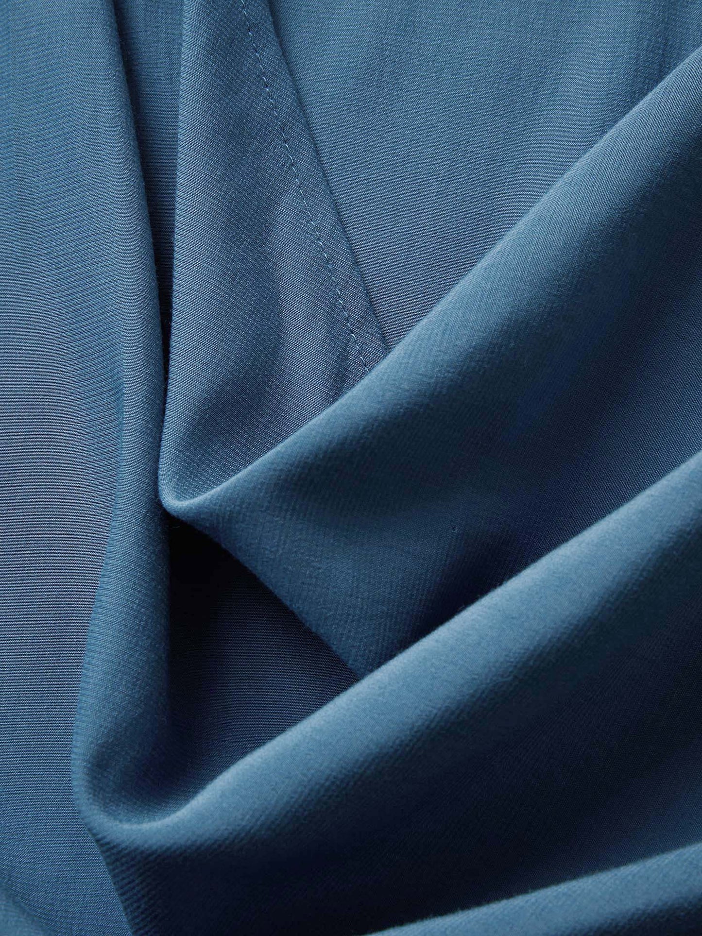 Cowl Neck Plain Bell Sleeve Blouse