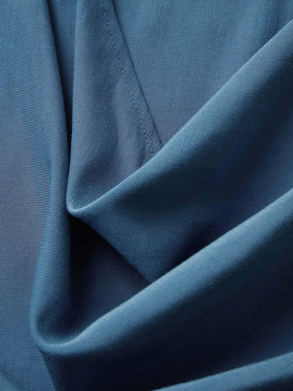 Cowl Neck Plain Bell Sleeve Blouse