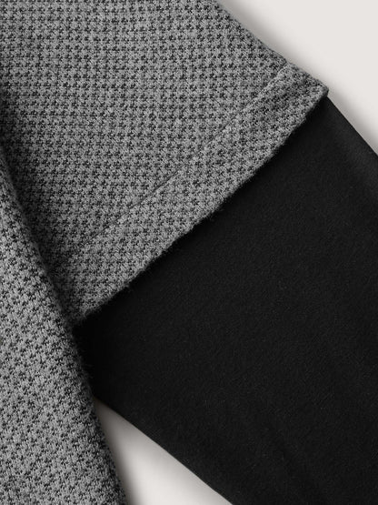 Shoulder Zip Color Contrast T-Shirt