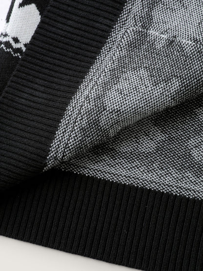 Halloween Elements Jacquard Knit Cardigan