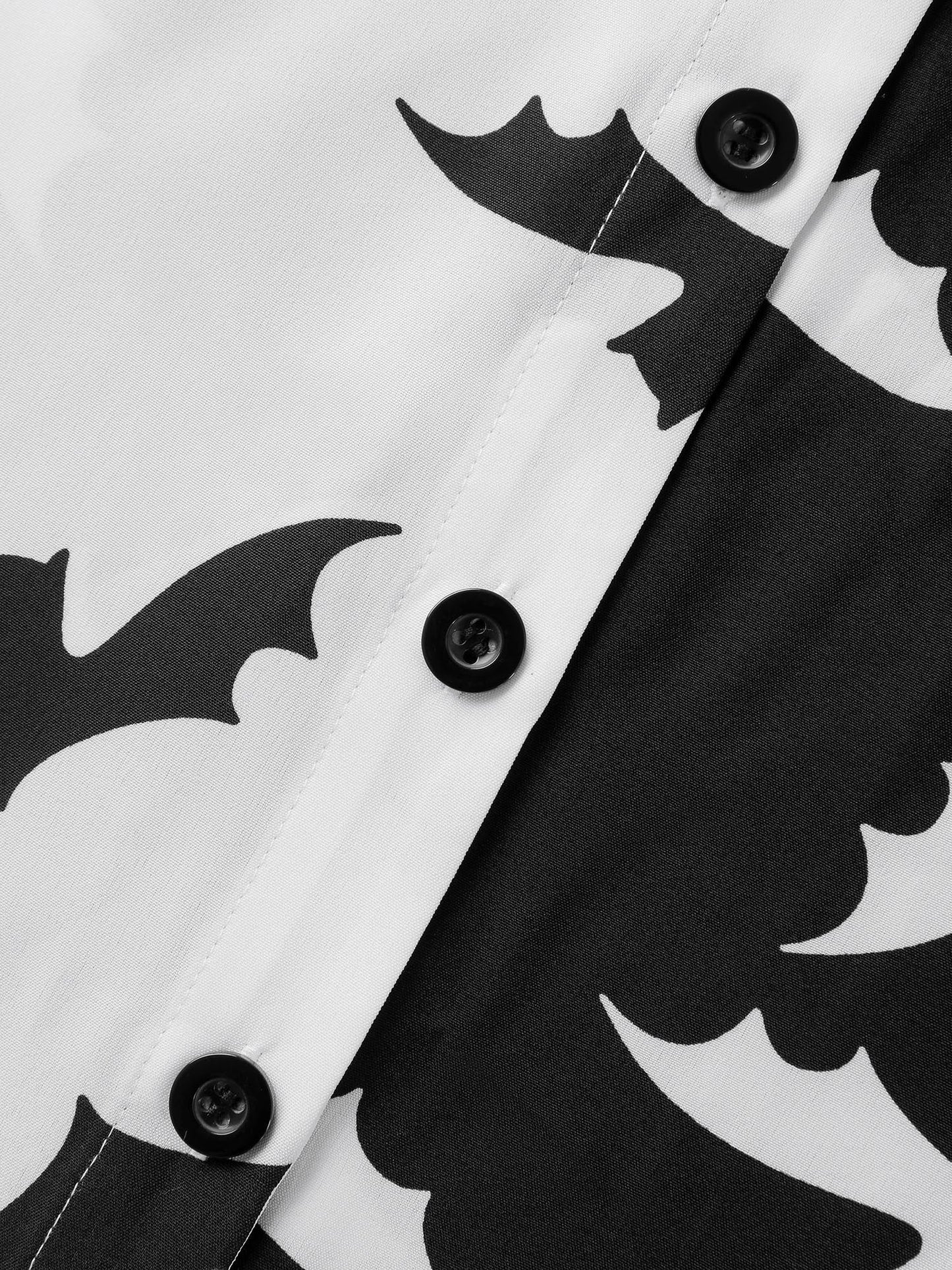Color Block Flying Bats Button-Down Shirt