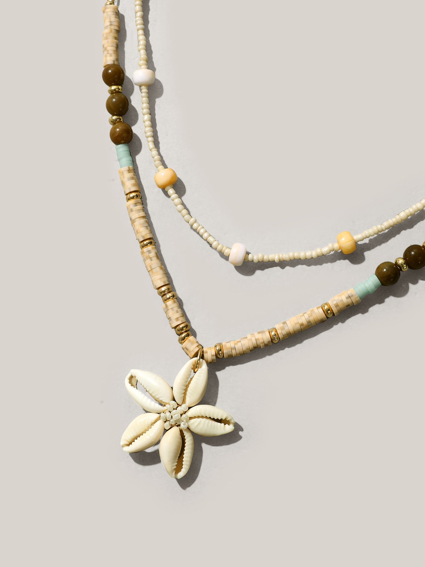 Starfish Beaded Layered Necklace