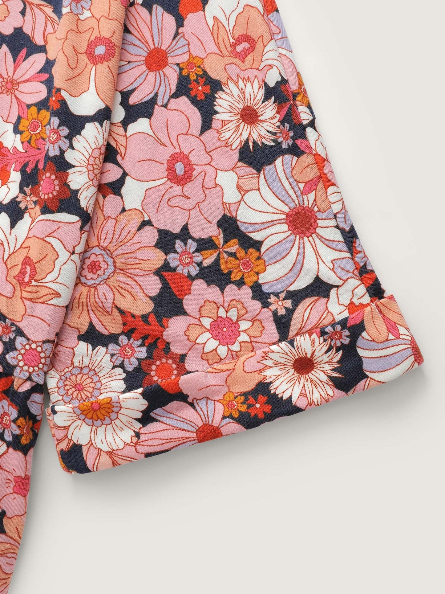 Floral Print Stretchy Waist Babydoll Top