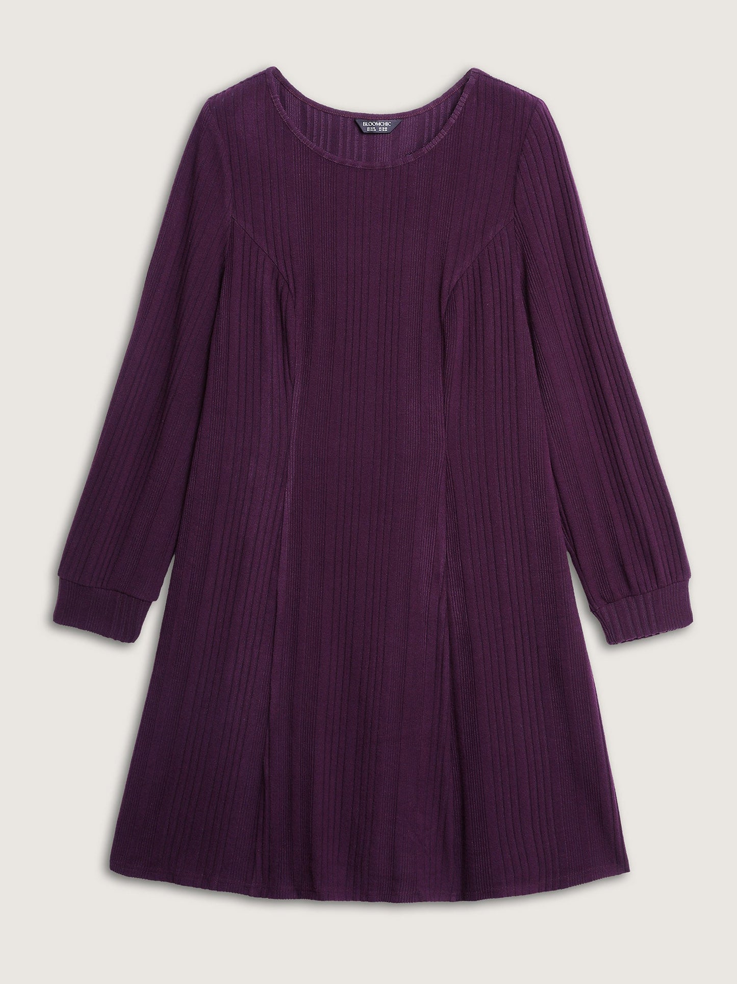 Cut-Out Embroidery Ribbed A-Line Mini Dress