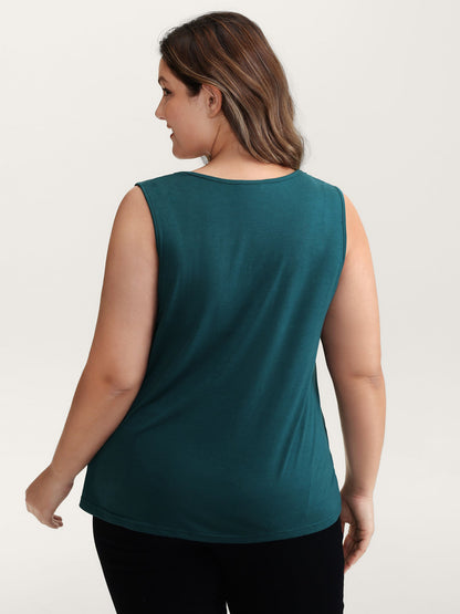 Supersoft Stretchy Bowknot Neckline Tank Top