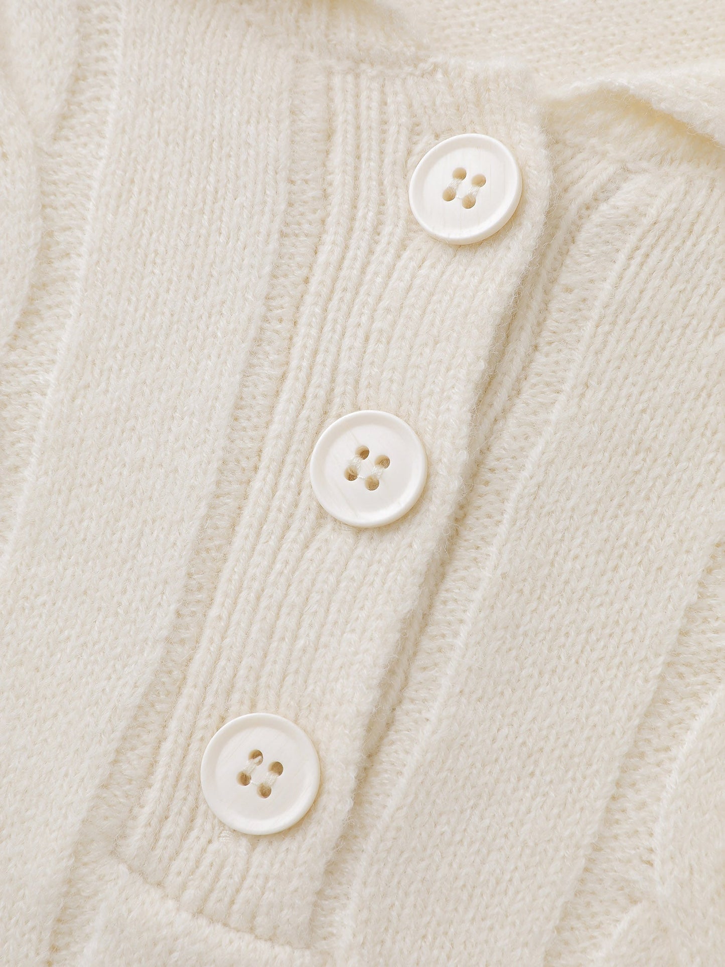Supersoft Cable Knit Polo Collar Solid Pullover