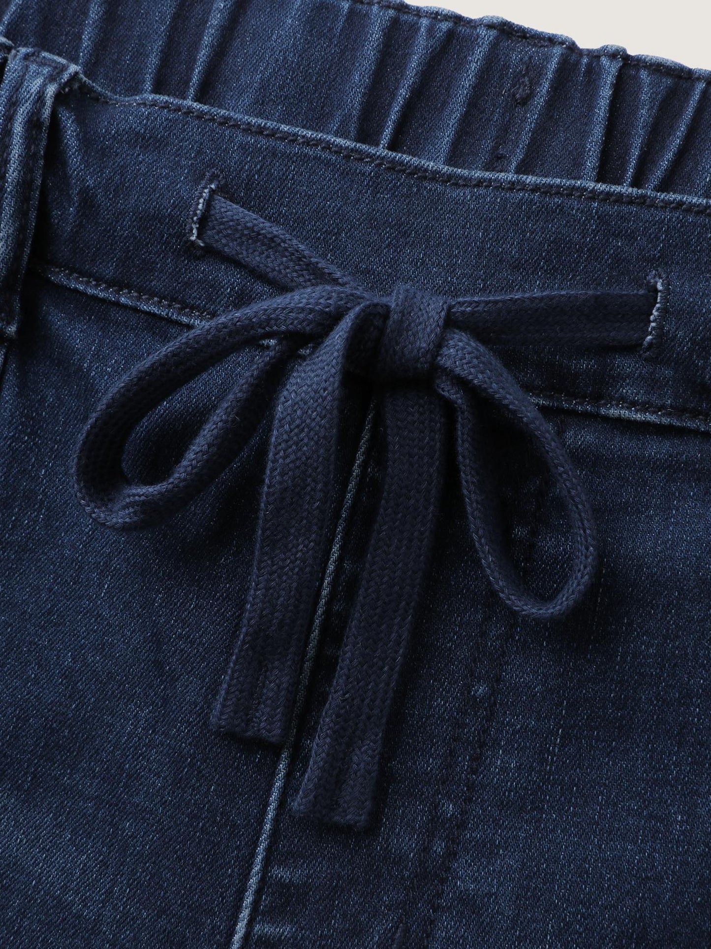 Supersoft Elastic Waist Drawstring Bootcut Jeans